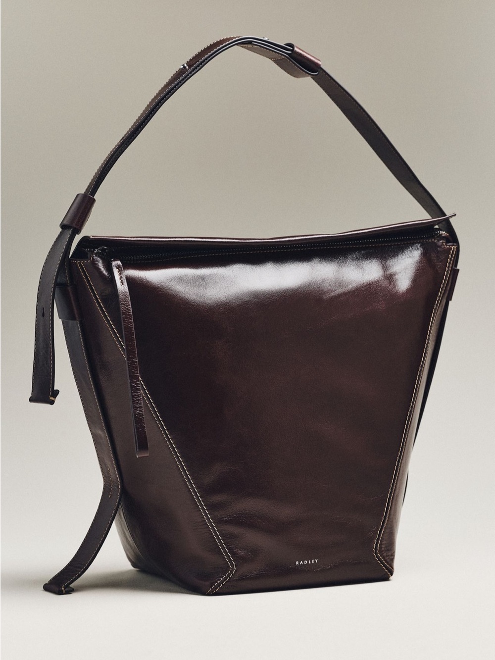 Radley London De Beauvoir Shoulder Bag Dark Oak Real Leather